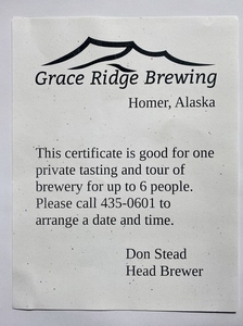 Grace Ridge Brewing Tour & Tasting for 6