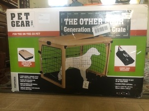 Medium Dog Crate and Plush Dog Bed