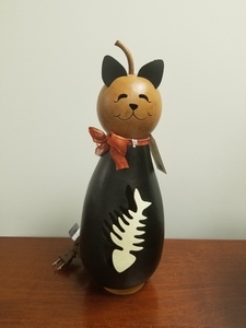 Handcrafted Light Up Cat Gourd