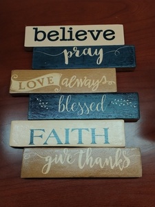 Small Wooden Faith Signs