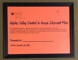 Naples Valley Dental House Discount Plan