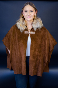 Brown Suede Cape, Nora Lozza