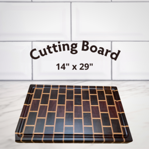 (#76) Black walnut, maple, mahogany cutting board