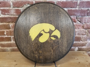 Custom Hawkeyes Wine Barrel Wall Art