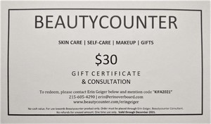 Beauty Counter Gift Certificate & Consultation