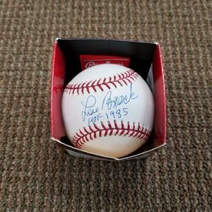 Lou Brock autographed baseball