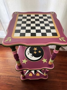 "Folk Art Table" painted by Vicki Reid