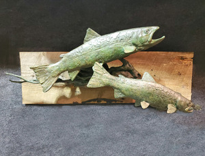 Trout Sculpture by Walter Matia