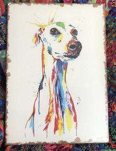 006 - Large Canvas Pop Art Greyhound Color Print