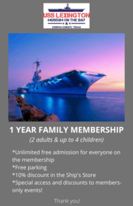 USS Lexington - Family Membership for 1 Year