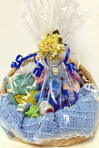 #508 Charming Afghan Basket for Baby