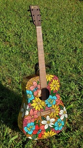 Custom Martin Guitar with Marisa Leilani Flower De