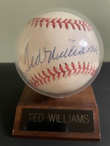 Ted Williams Autographed Baseball