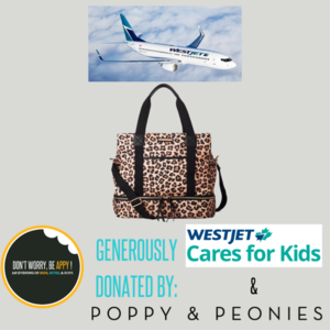 WestJet Gift of Flight and Poppy & Peonies Bag