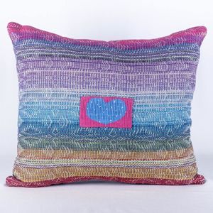 Handwoven Pillow With Heart