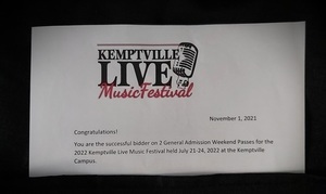 Kemptville Live Music Festival - Two Admissions