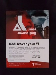 YMCA One Year Family Membership