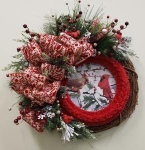 Cardinal Wreath