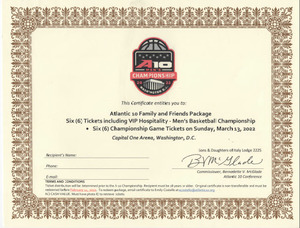 Atlantic 10 Basketball  Family and Friend Package