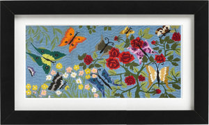 Embroidered butterfly tapestry