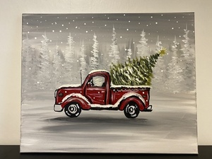 Christmas Truck Painting