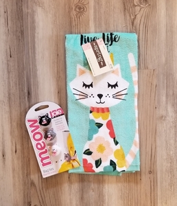 027 ~ Kitty Kitchen Towel & Bag Ties