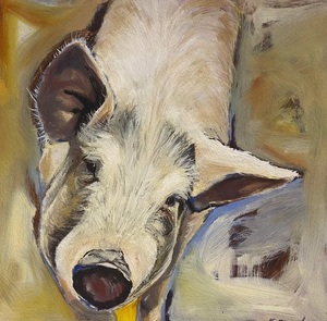 Pig Print by Kit Jagoda