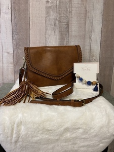 Brown Crossbody Purse & Bracelet