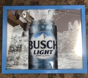 Busch Light Sign, Mirrored