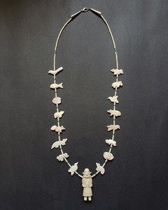 White Buffalo Dancer Fetish Necklace