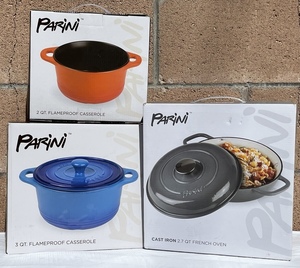 Parini Cast Iron and Flameproof Cookware Bundle