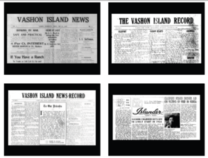 100+ Year Old Vashon Island Newspaper