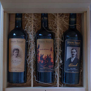 3 Bottles Spring Valley Wine in Collector's Box