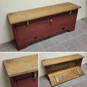 Handmade Rough Sawn Storage Bench - #157