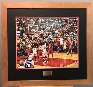 Kawhi's "The Shot" Custom Framed with Museum Glass