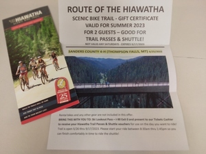 Hiawatha Scenic Bike Trail for 2 guests