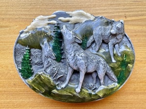 Vintage Wolf Belt Buckle