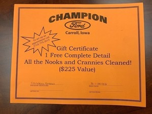 Champion Ford Car Spa & Mats for Car