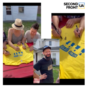 T-shirt signed by the DakhaBrakha band