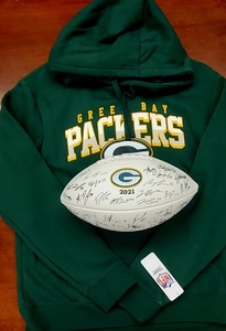 8 - Green Bay Packers 2021 Football and Sweatshirt