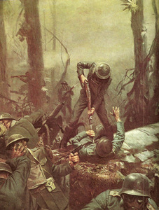 Print of Marines in the Battle of Belleau Wood