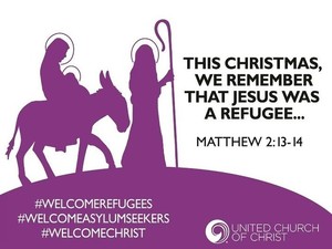 Refugee Jesus Yard Sign