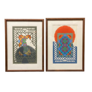 Two Colourful Artist Prints by Edward Kellogg