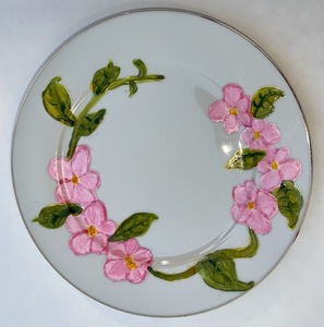 Porcelain Plate with Pink Flowers!