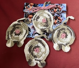 Cat Butt Coasters - White and Brown (Set of 4)