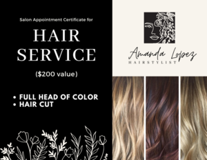 Salon Hair Services Certificate