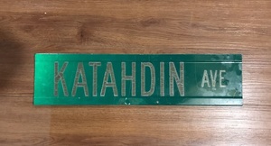 Katahdin Avenue Street Sign - Green