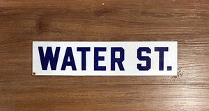 Water Street Sign - White