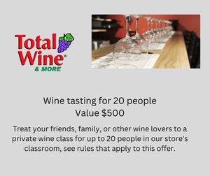 Wine Tasting for 20