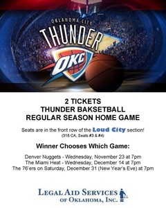 Two Thunder Basketball Tickets - Home Game